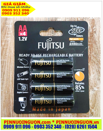 Fujitsu HR-3UTHCEX(4B); Pin sạc AA 2450mAh 1.2v Fujitsu HR-3UTHCEX(4B), Xuất xứ NHẬT (Vỉ 4viên)